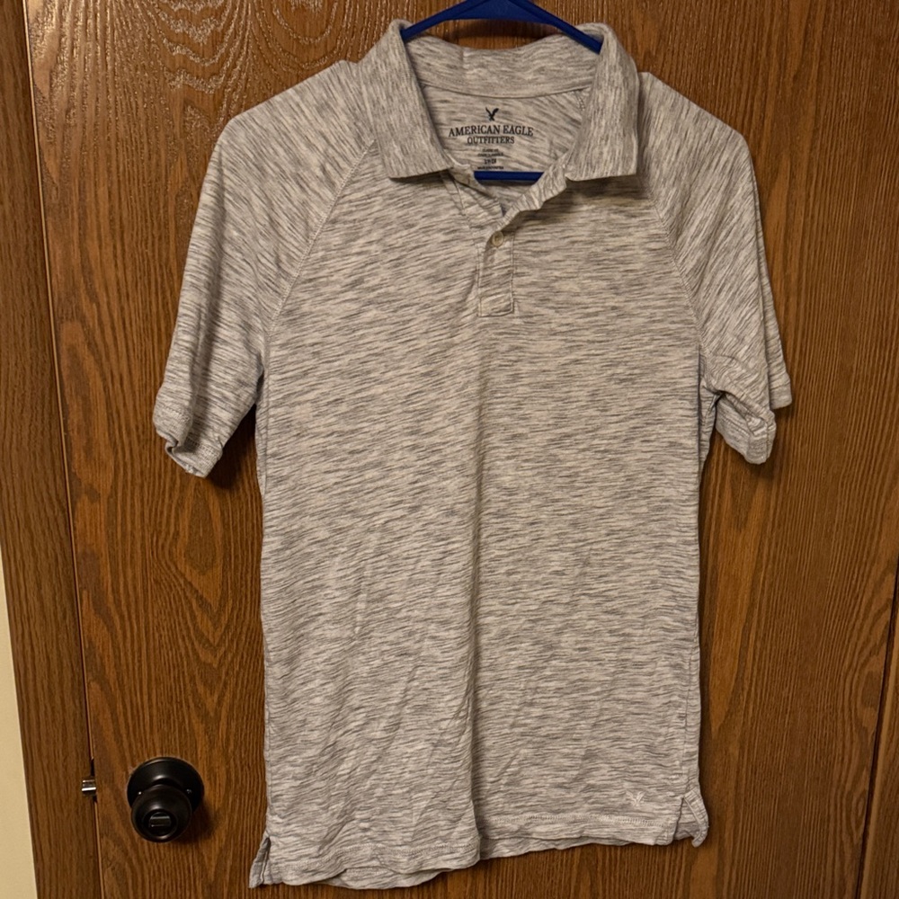 American Eagle Outfitters Men's Heathered Polo Shirt
